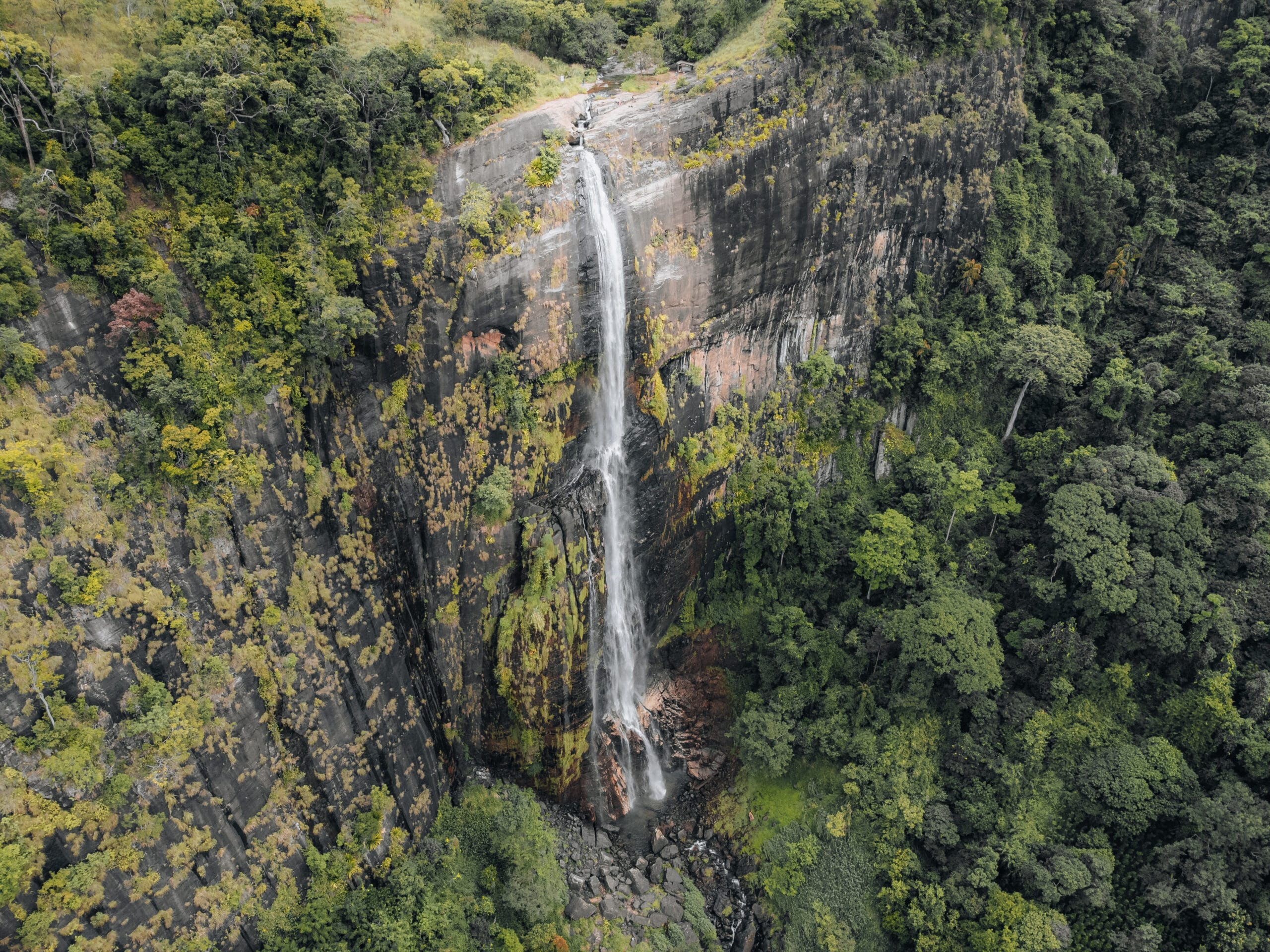 Aerial Photo of Diyaluma falls Waterfall in jungle of Ella Sri Lanka Aerial Photo of Diyaluma falls Waterfall in jungle of Ella Sri Lanka. High quality photo